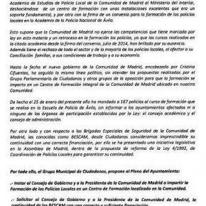 Aprobada la moción de Ciudadanos para mejorar la formación y financiación de las Policías Locales